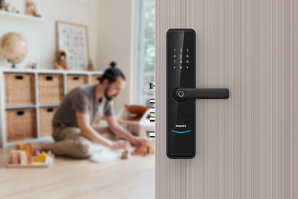 6000 Series Smart Lever Door Lock – Philips EasyKey Egypt (Black)