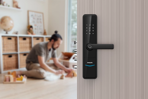 6000 Series Smart Lever Door Lock – Philips EasyKey Egypt (Black)