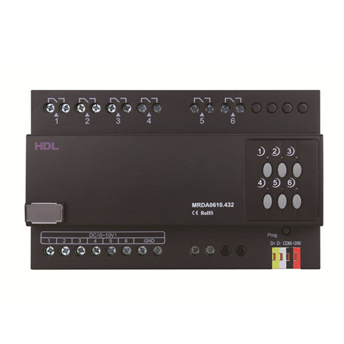 HDL 6CH 10A 0-10V Ballast Dimming Actuator