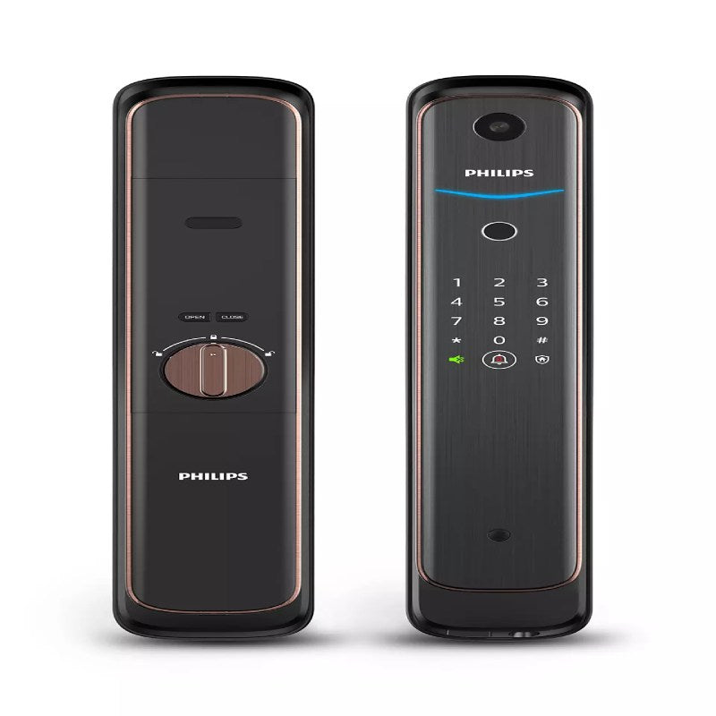 7000 Series 3D Face Recognition Smart Door Lock – Philips EasyKey Egypt (Copper & Black)